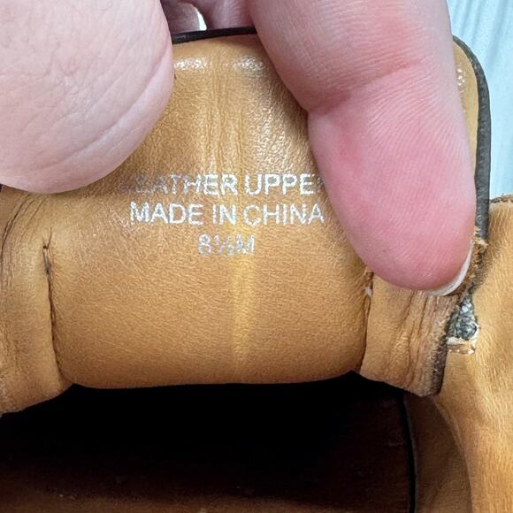 J/Slides Starr Women's Sz 8.5 Brown Leather Wedge Slip-On Sneakers Comfort Shoes - Picture 9 of 9